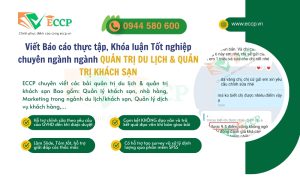 Viết Báo Cáo, Luận Văn Tốt Nghiệp Đại Học và Luận Văn Thạc Sĩ Ngành Quản Trị Du Lịch & Quản Trị Khách Sạn: Giải Pháp Toàn Diện Từ ECCP