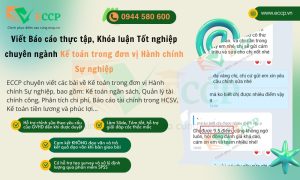 viết báo cáo, luận văn tốt nghiệp ngành Kế toán cho đơn vị Hành chính Sự nghiệp - ECCP