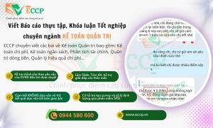 Viết Báo Cáo, Luận Văn Tốt Nghiệp Đại Học và Luận Văn Thạc Sĩ Ngành Kế Toán Quản Trị - ECCP