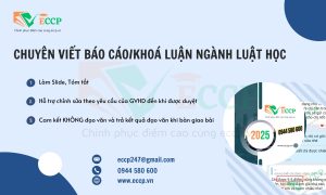Viết Báo Cáo, Khóa Luận Ngành Luật Học – Chuyên Nghiệp, Uy Tín tại ECCP