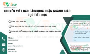 Chuyên Viết Báo Cáo, Khóa Luận Ngành Giáo Dục Tiểu Học tại ECCP